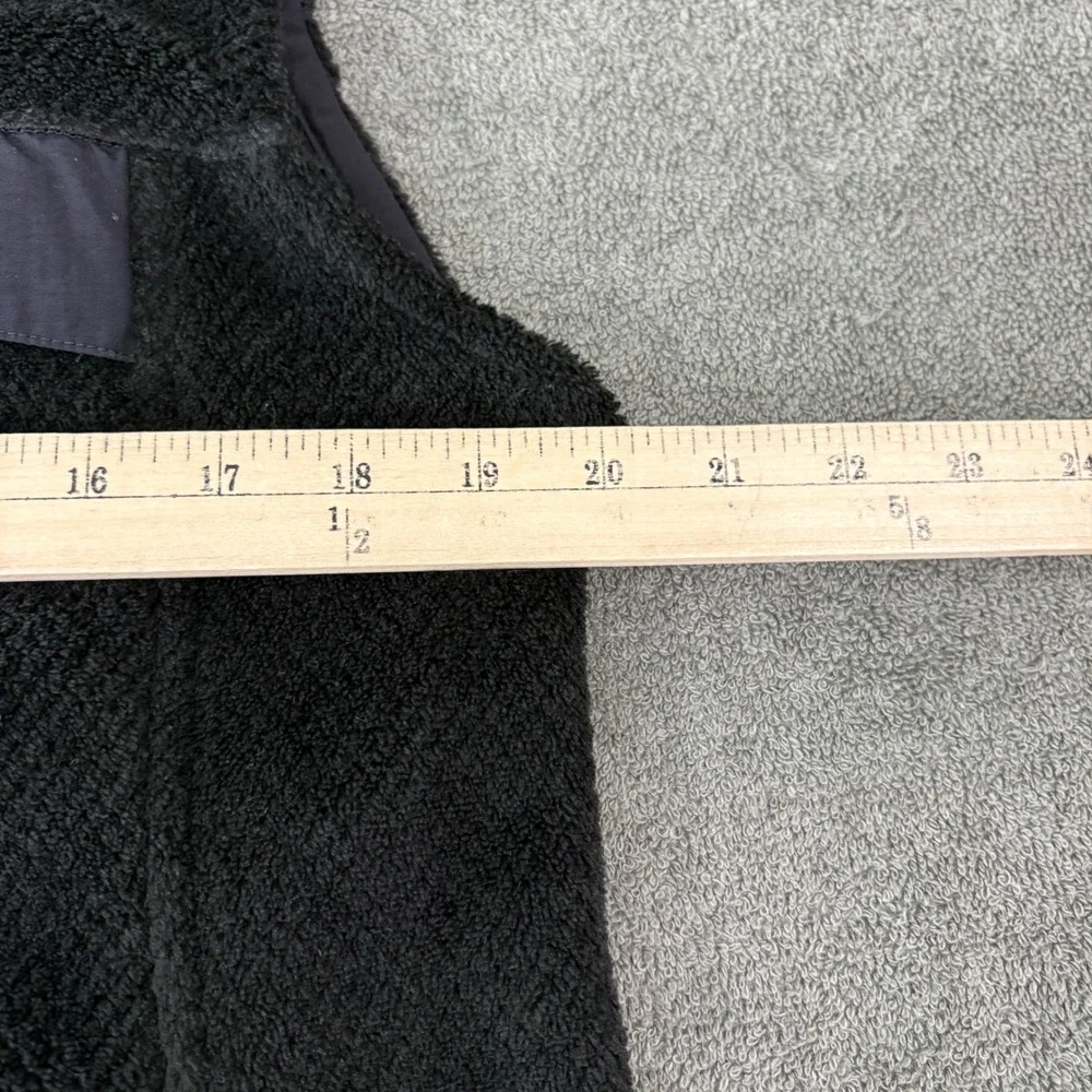 Patagonia Fleece Vest Womens Size Large Black Re-Tool Full Zip Snap Pocket Warm